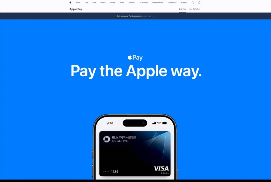 Homepage von Apple Pay