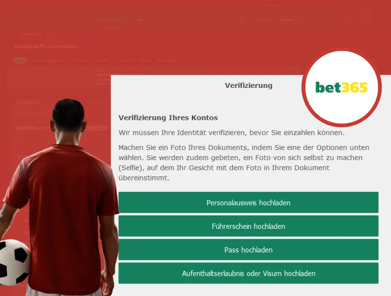 bet365 Verifizierung Schritt 1