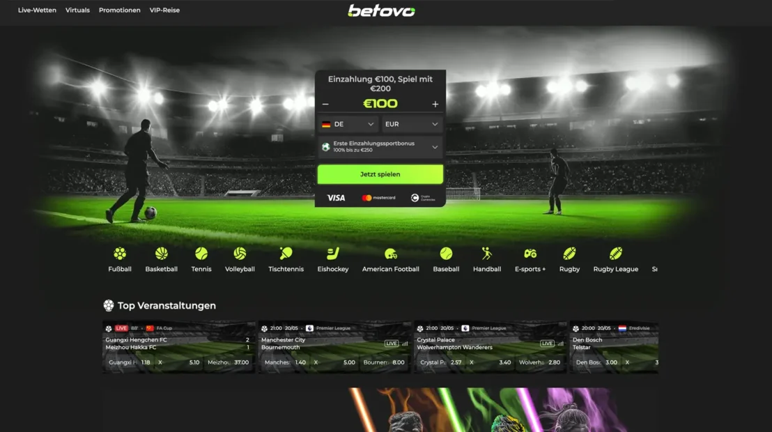 Startseite von betovo.com