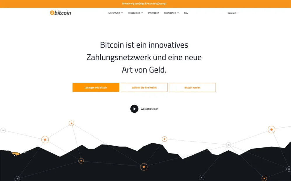 Website von bitcoin.org