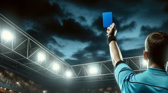 Blaue Karten im Fussball
