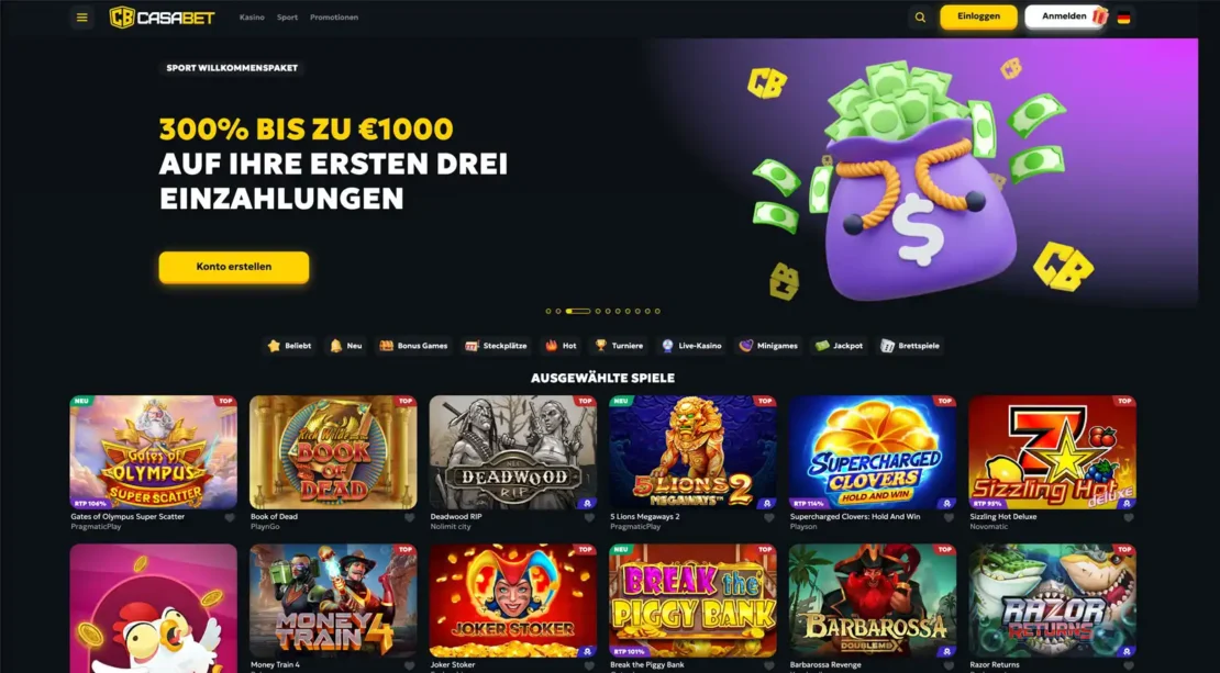 Casabet Casino Startseite