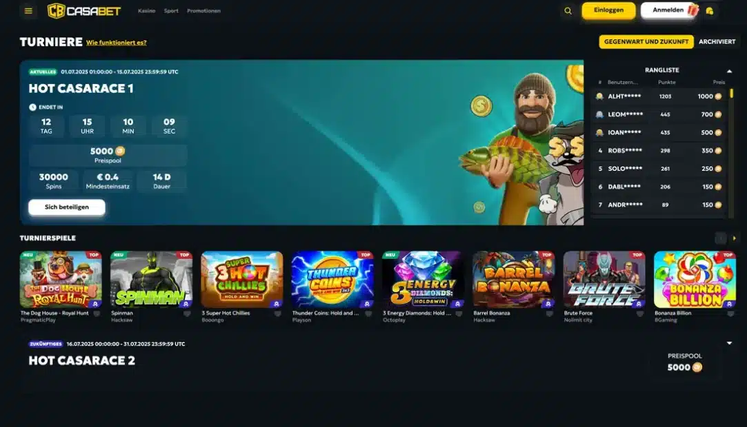 Turnier bei Casabet