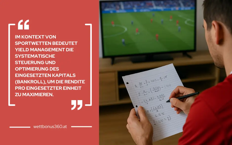 Definition von Yield Management im Bereich Sportwetten