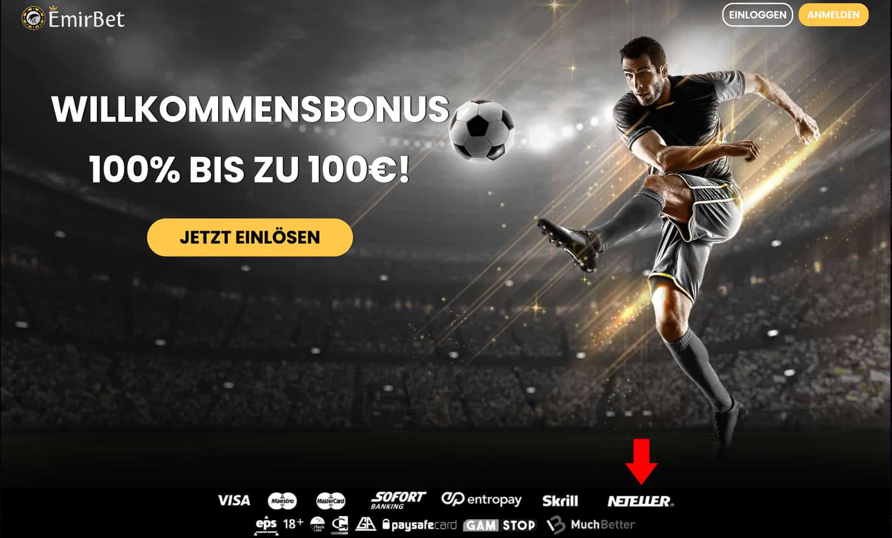 Einzahlung Emirbet Neteller