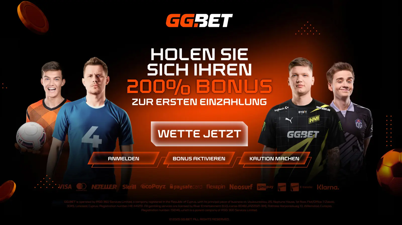 GGbet höchster Wettbonus für neue Spieler