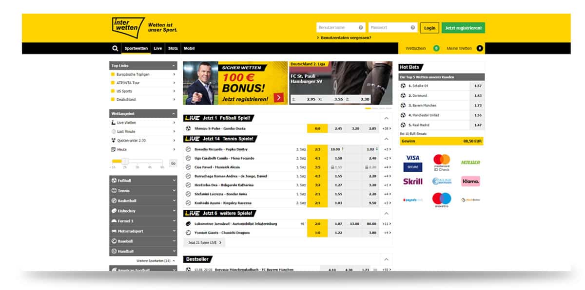 Interwetten Startseite