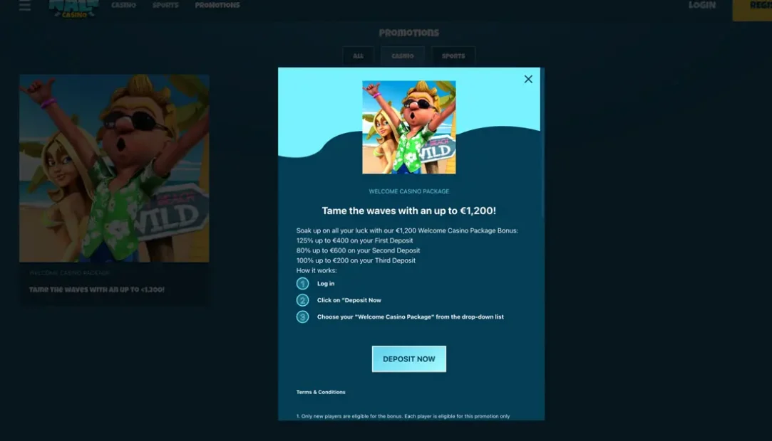 NALU Casino Willkommensbonus und Freispiele