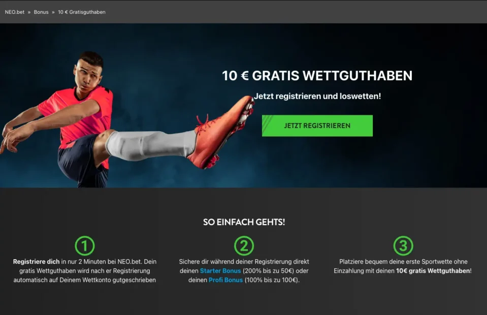 neobet gratis wettguthaben