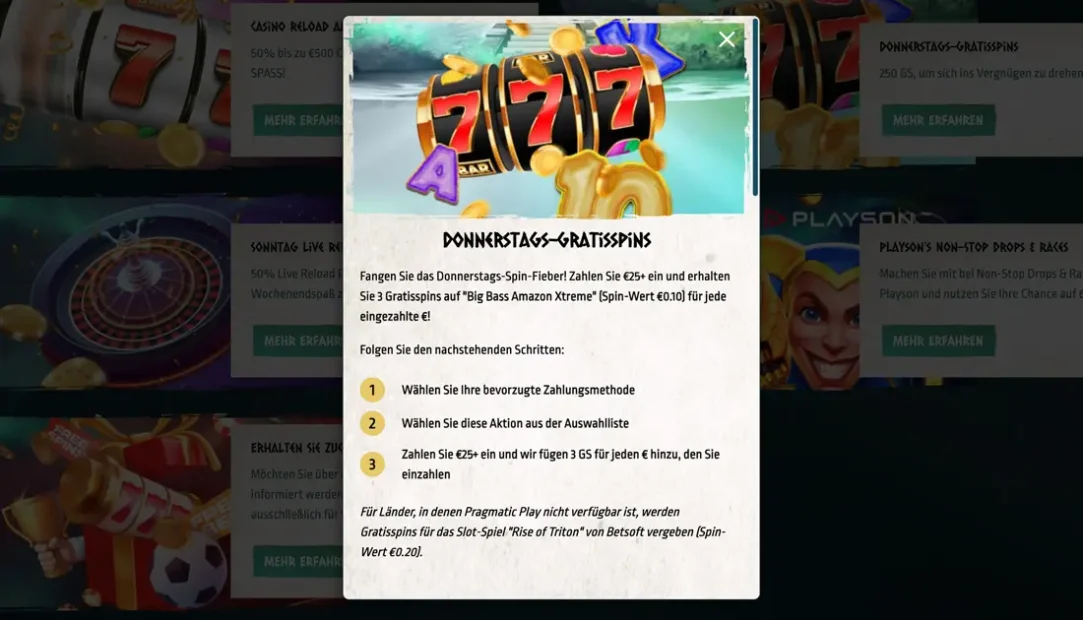 Aktion im Nords Casino mit Gratisspins