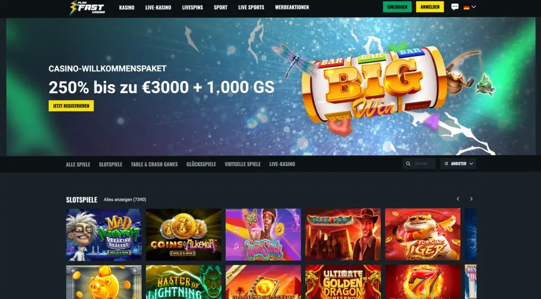 Play Fast Casino Startseite