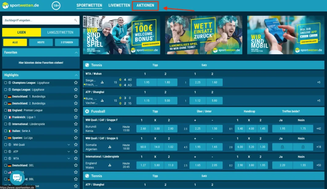 sportwetten.de Quotenboost