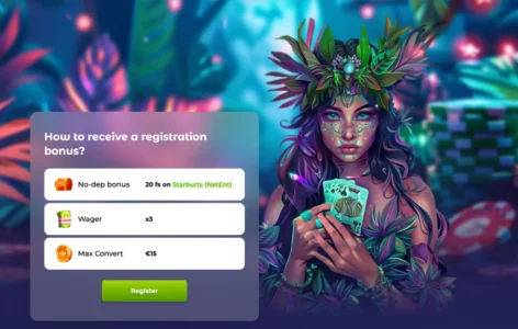 Angebot im Verde Casino mit 20 Freespins