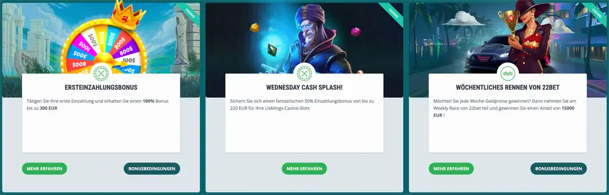 Verschiedene Casino Bonus Angebote im Vergleich